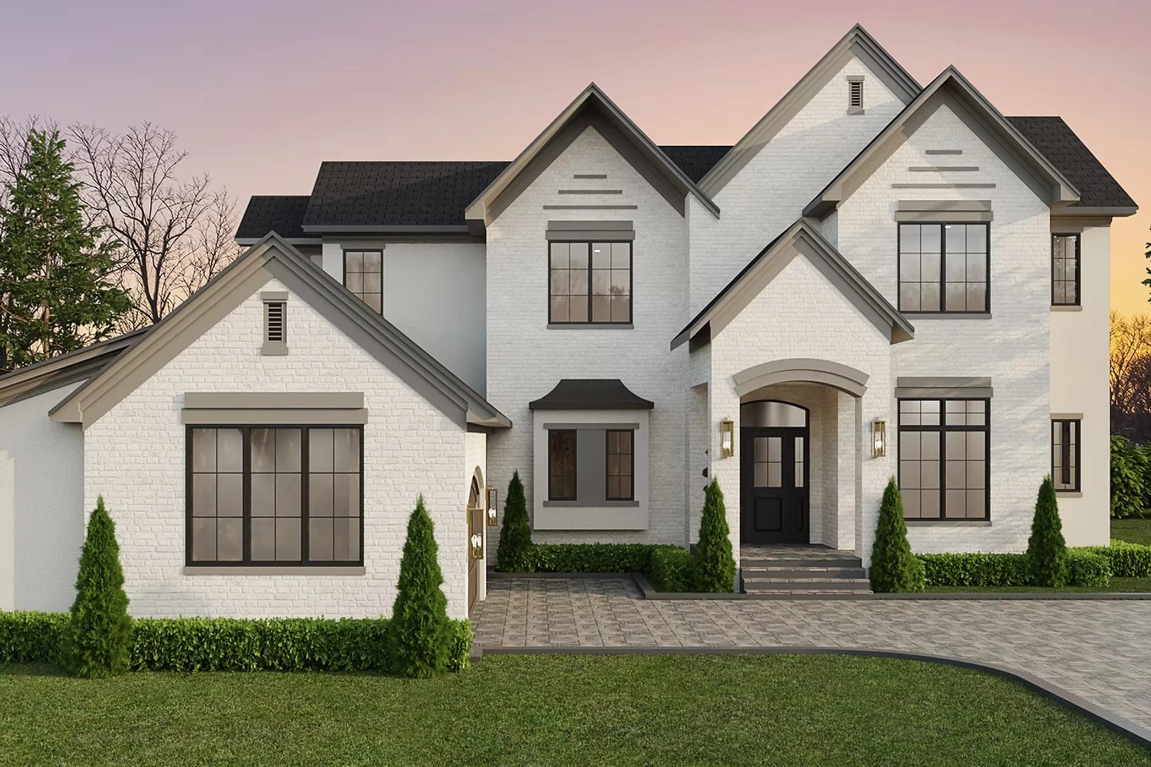 Villa Sole Front Elevation Grove at Harvest District
